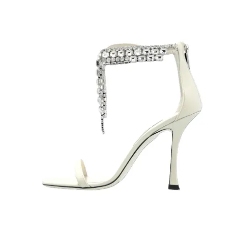 Jimmy Choo One Sandals Strap 10 см Женские Айвори Белый