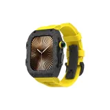 Желтый ремешок, черная застежка-бабочка