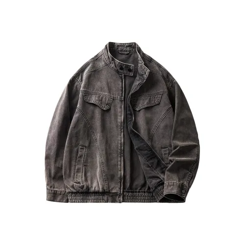 HZWH Земляной Умбра Мужские Джинсовые Куртки