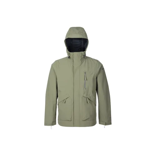 Columbia совместный бренд Поход Водонепроницаемый и Ветрозащитный Ветровка Мужской Армейский зеленый