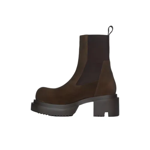 RICK OWENS совместный бренд RO Beatle Bogun Короткий Челси 7 см Женский Коричневый