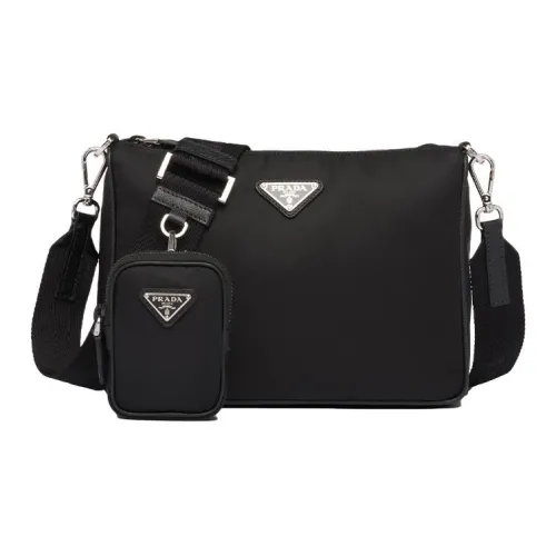 PRADA Hobo Nylon 3-в-1 Post сумка портфель сумка через плечо мужская черная