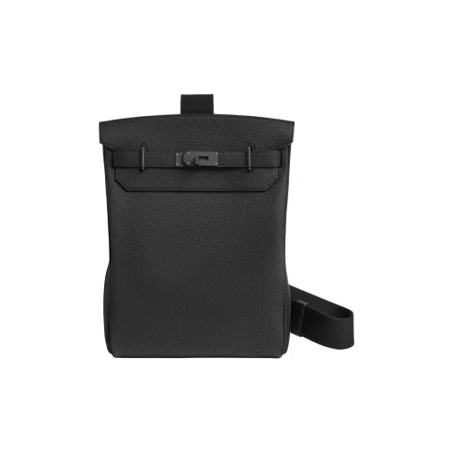 HERMES Hac a Dos Коровья кожа Togo Сумка через плечо Сумка на плечо Большая мужская 89 Черный