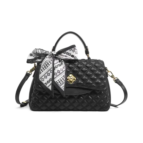 MISS GAIL Сумка через плечо из синтетической кожи сумка обычного размера женская вышивка нитью черный бургунди