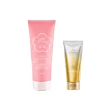 Двухкомпонентный комплект: Восстановительный кондиционер для волос с ароматом вишневого цветка 200 мл + Восстанавливающая маска для волос с эфирными маслами 70 мл