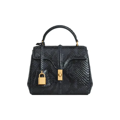 CELINE Yellow Tail Python Кожа Сумка через плечо Сумка Мини Женская Черная