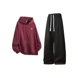 Винтажный красный топ + черные штаны