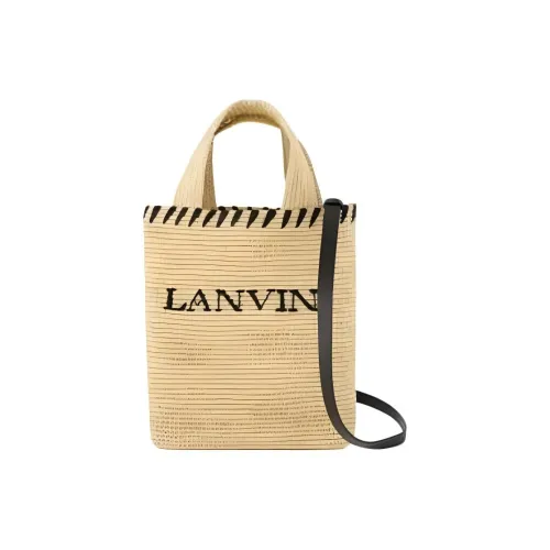 Lanvin Прутья ивы Сумка на одно плечо Стандартная Женская Натуральный и Черный