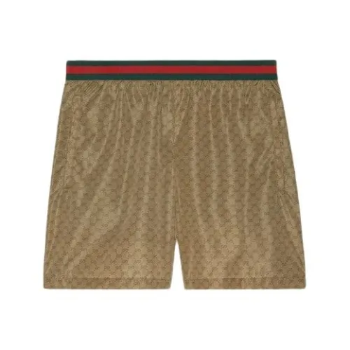 GUCCI Повседневные шорты Мужские Коричневые