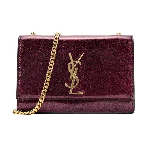 SAINT LAURENT Kate Кожа Одно плечо Сумка Маленькая Женская Фуксия