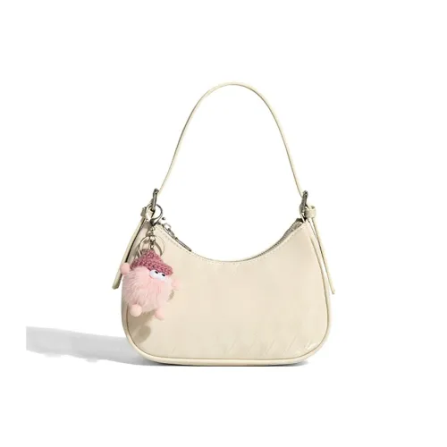 OUBOTE Сумка через плечо из синтетической кожи стандартная женская цвет экрю пыльно-розовый