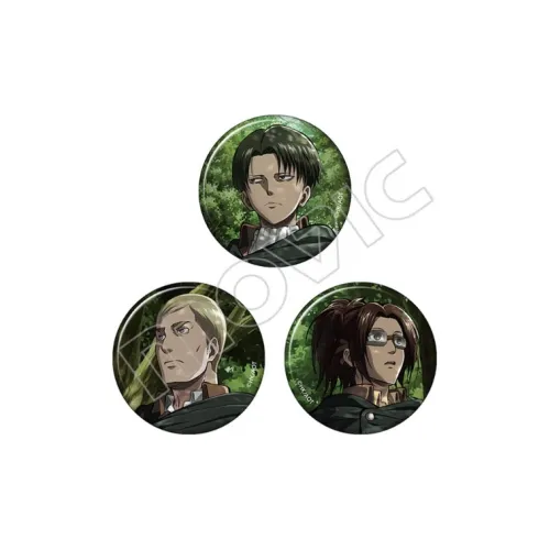 MOVIC Attack on Titan Леви Акерман Ханджи Зео Элвайн Giantwood Forest Набор значков