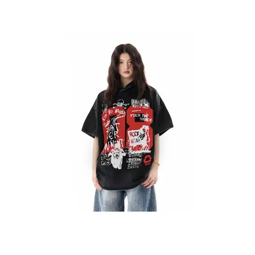 YEARNED Черные Женские T-рубашки