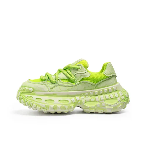 Wooden Rabbit Амортизация Устойчивый к истиранию Дышащий Увеличивающий высоту Низкий Топ Тяжелая подошва Мужские кроссовки