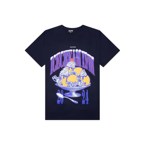 Мороженое, морской синий, мужская футболка T-рубашка