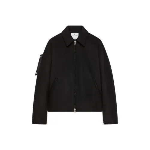 COURREGES FW25 Вышитый Шерстяной Бомбер Куртка Куртки Пальто Унисекс