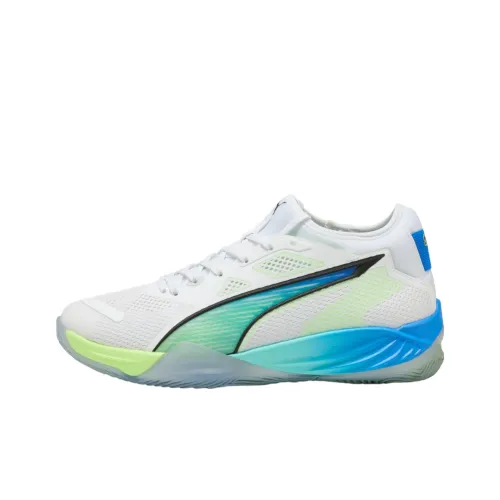 PUMA Eliminate Nitro Sqd 4 Дышащие Кроссовки для тренировок с поддержкой Унисекс Белый Зеленый