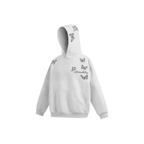 MORii Светло-серый Весенний Осенний Тонкий Женский Свитшот