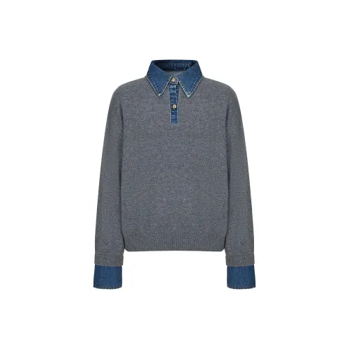 JZ. ANNAKRO Серый Женский Свитер