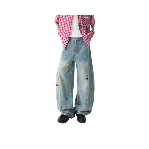 UPWARD LAB Светло-синие Унисекс Джинсы