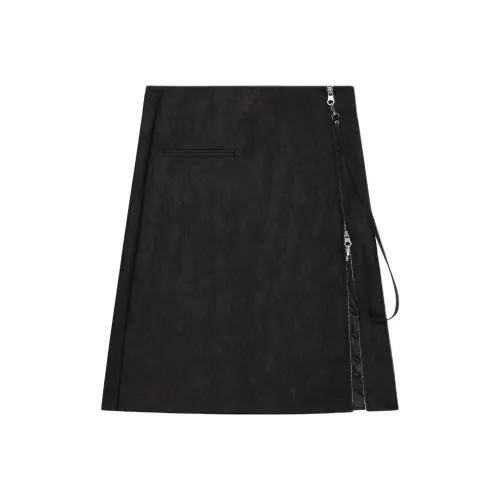 COURREGES FW25 Юбка из кружева с молнией повседневная длинная женская