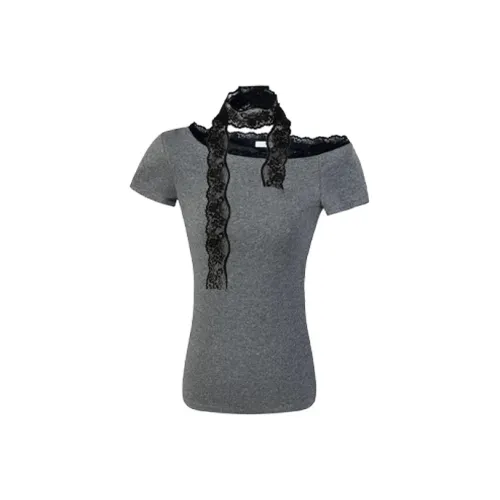 Pear 13 Однотонный 100% хлопок T-рубашка Slim Fit Женская