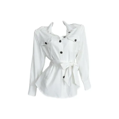 POPO.INFO Белые Женские Рубашки