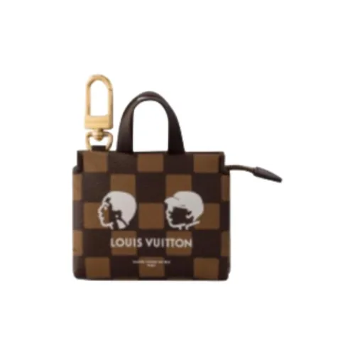 LOUIS VUITTON Коллаборация с Nigo Сумка Shopper из кожи аксессуар мини унисекс коричневый