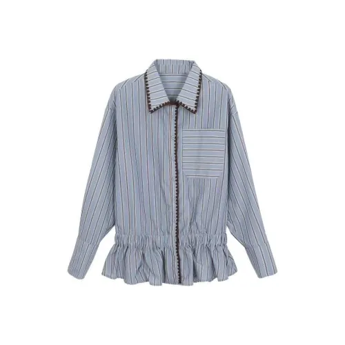 EMDPN Синий Женские Рубашки