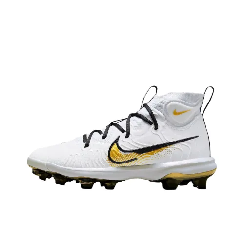 Nike Alpha Huarache NXT Slip-Resistant Supportive Functional Baseball Shoes Men's White Yellow Найк Alpha Huarache NXT противоскользящие поддерживающие функциональные бейсбольные кроссовки мужские белые желтые