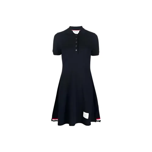 THOM BROWNE Морской синий Женские Платья с Коротким Рукавом