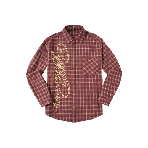 WHOOSIS Red Unisex Shirts WHOOSIS Красный Унисекс Рубашки