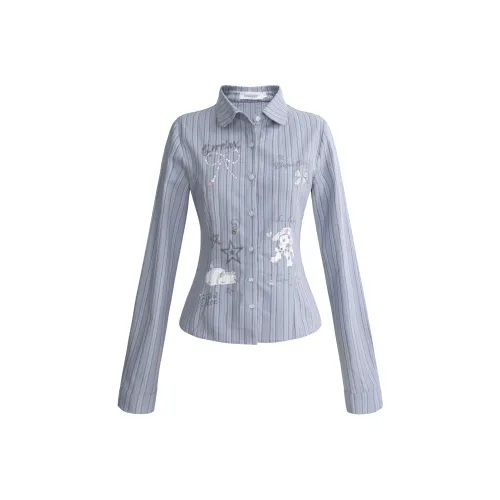 UNIFREE X CHAHUASHILIANMING Рубашка Женская Синяя