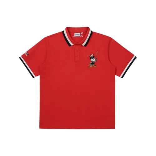 MALBON GOLF Red Men's Polo