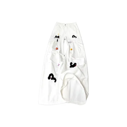 PALKECH Белый Унисекс Джинсы