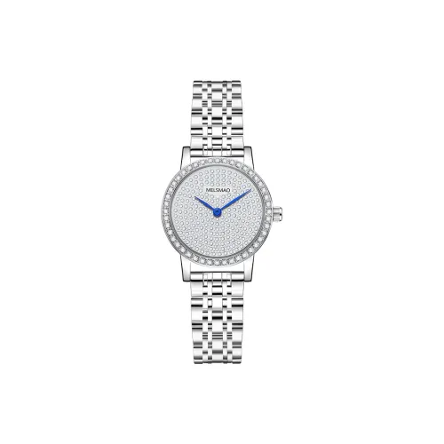 MELSMAO All Over Diamond Baby's Breath Watch Кварцевый механизм Сплав Ремешок Часы Женские Серебристый циферблат