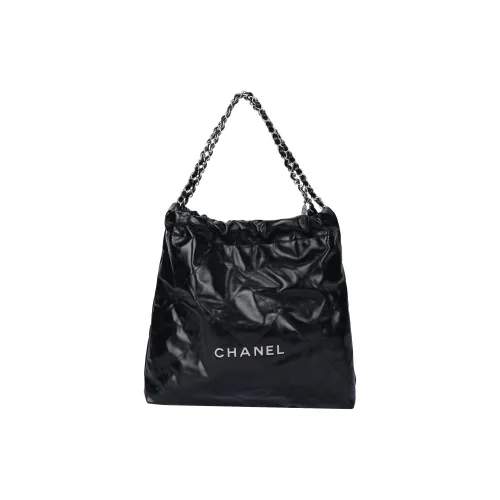 CHANEL 22Bag Коровья кожа Тоут Сумка Сумка для покупок Сумка через плечо Сумка на плечо Стандартная Женская Черная