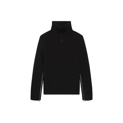 COURREGES FW25 ZIPPED Mockneck BONDED Свитер Унисекс