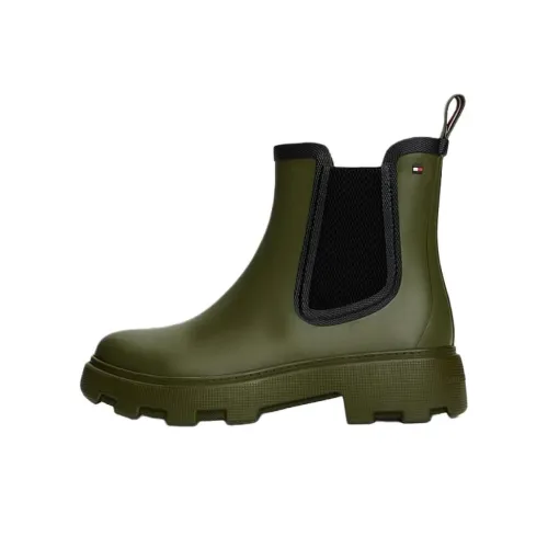 Tommy Hilfiger Устойчивые к истиранию резиновые сапоги Женские Зеленые