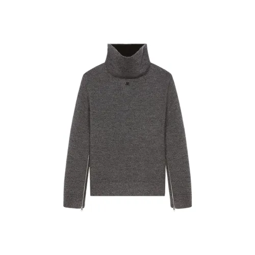 COURREGES FW25 ZIPPED Mockneck BONDED Свитер Унисекс