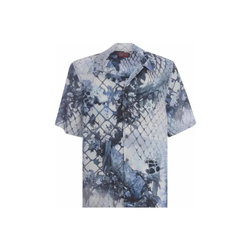 DIESEL Blue Men's Shirts DIESEL Синий Мужские Рубашки