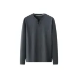 [V-Neck Клетка](Modal+Cotton) S4 Темно-Серый