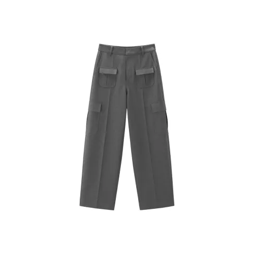 PEACEBIRD Оловянно-серый Женские Повседневные Штаны