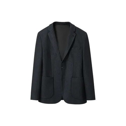 HLA Темно-серый узор G0 Мужские деловые костюмы