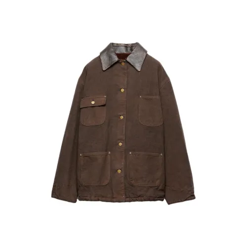 PRADA Коричневый Женские Куртки