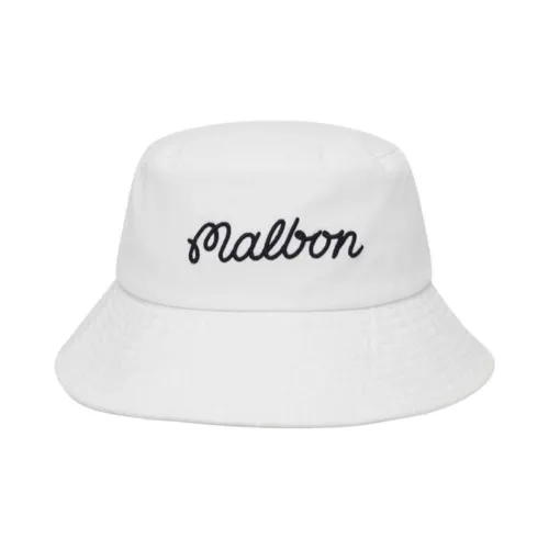 Malbon Golf Cotton Bucket Hats Унисекс Белый
