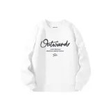 [Свитшот с круглым вырезом] Белый (Ручная надпись Tang Lion)