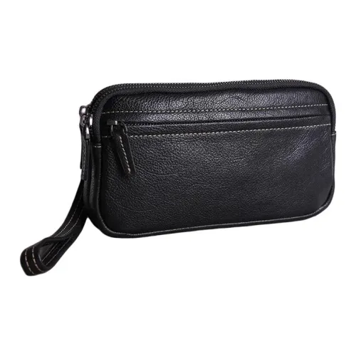 DOSRFINI Клатч из коровьей кожи мужской черный