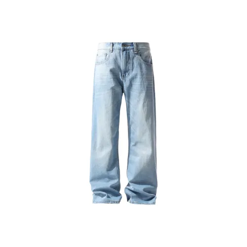 PASOK Джинсы с широкими штанинами Мужские Модные Свободный крой Мужские