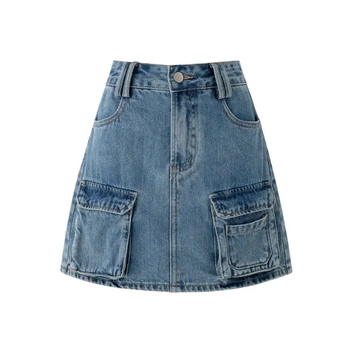 SOON FLOWER Джинсовые короткие юбки Женские